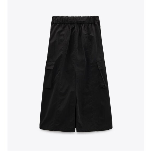 Zara Black Midi Skirt - Picture 6 of 9